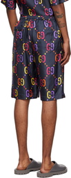 Gucci Navy GG Shorts