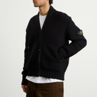 Stone Island Men's Pure Wool Bomber Jacket in Black