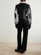 Enfants Riches Déprimés - Dog In Restraint Buckled Painted Leather Jacket - Black