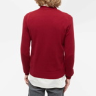 Comme des Garçons Play Men's Double Heart Cardigan in Burgundy