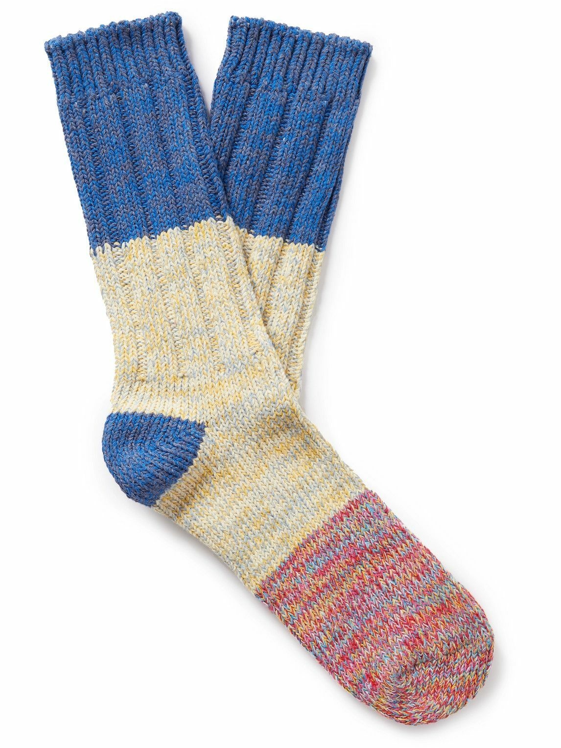 Photo: Thunders Love - Helen Colour-Block Recycled Cotton-Blend Socks