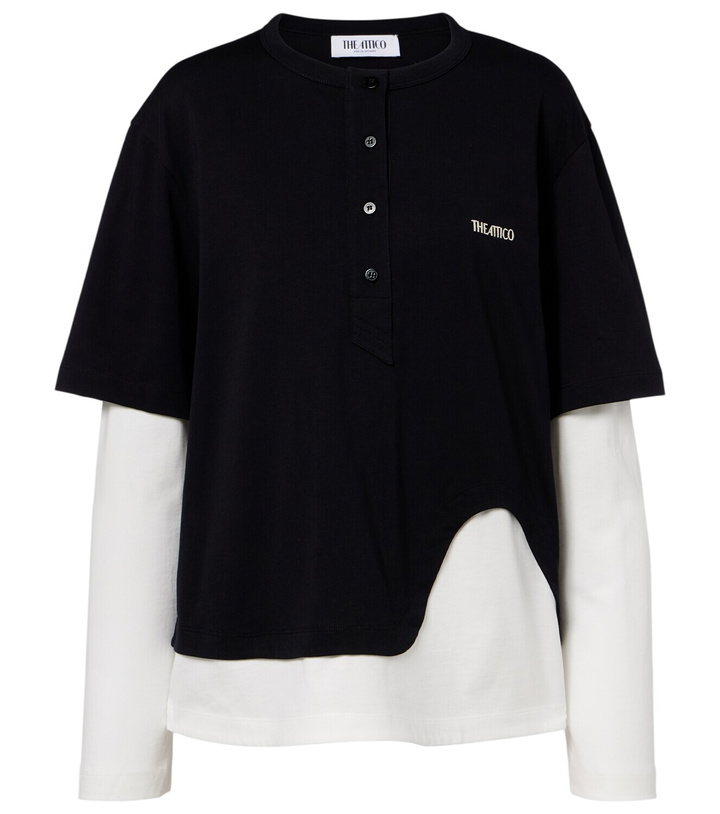 Photo: The Attico Layered cotton jersey T-shirt