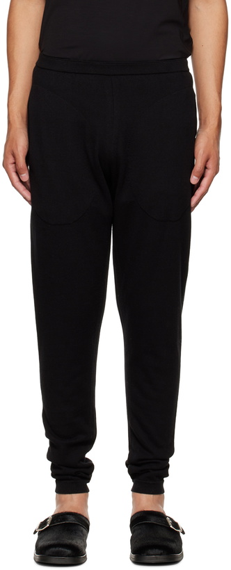 Photo: Label Under Construction Black Perforated Lounge Pants