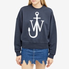 JW Anderson Women's Anchor Logo Sweatshirt in Navy