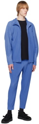 Homme Plissé Issey Miyake Blue Monthly Color April Basics Cardigan