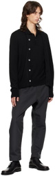 Comme des Garçons Homme Deux Black Buttoned Wool Cardigan