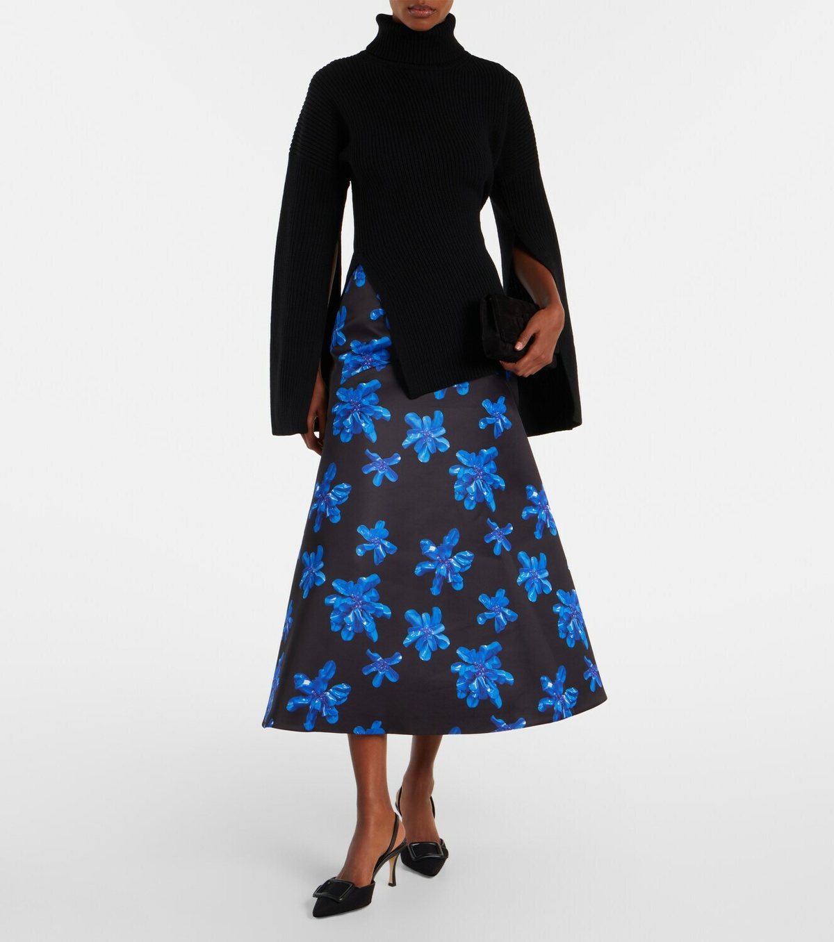 Emilia Wickstead Tamilla floral midi skirt