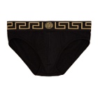 Versace Underwear Black Medusa Briefs