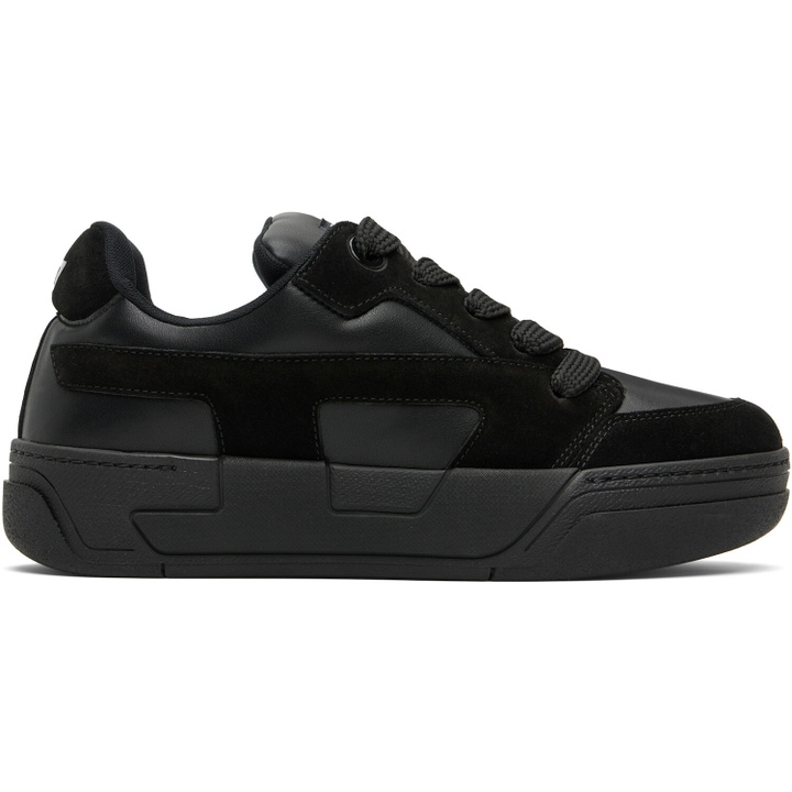 Photo: Diesel Black D-Ollie-Monochrome Sneakers
