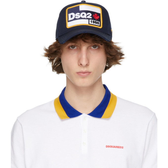 Photo: Dsquared2 Navy Canada Patch Cap