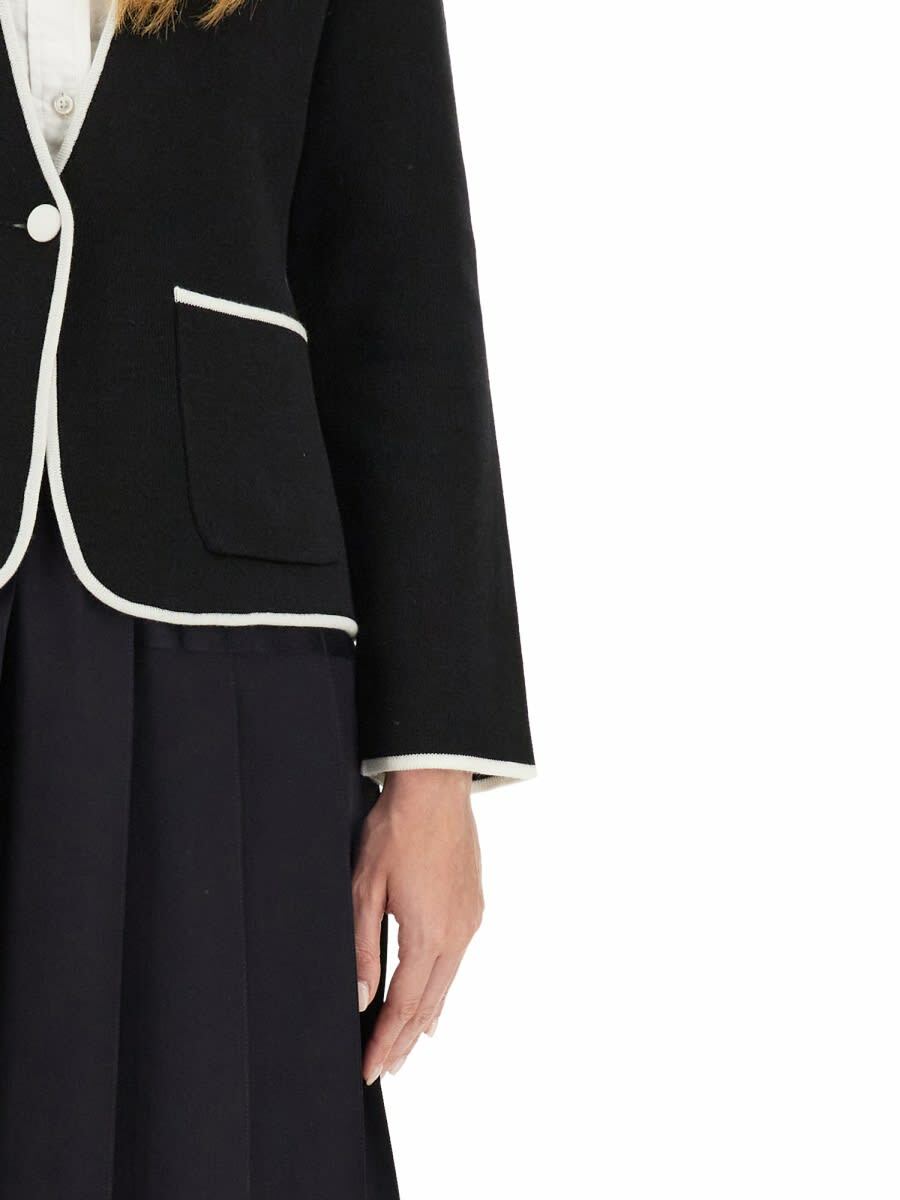 ジャケット THOM BROWNE SINGLE-BREASTED COLLARLESS JACKET Thom Browne Single-breasted Collarless Jacket Thom Browne