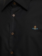 VIVIENNE WESTWOOD - Logo Embroidery Cotton Poplin Shirt