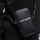 Off-White Men's Quote Phone Cross Body Bag in Black