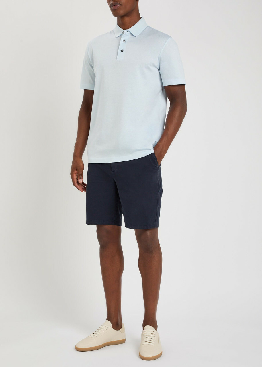 Boss Cotton Polo Shirt Light Blue