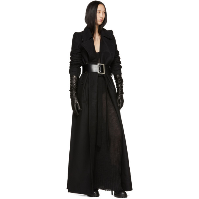 Ann Demeulemeester Black Elbamatt Double Corset Belt