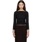 St. Agni Black Soft Jersey Ballerina Long Sleeve T-shirt