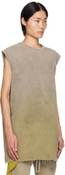 Rick Owens Taupe & Green Moncler Edition Tank Top