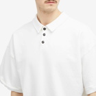 Monitaly Men's French Terry Polo Shirt in White