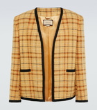 Gucci - Linen and cotton checked jacket