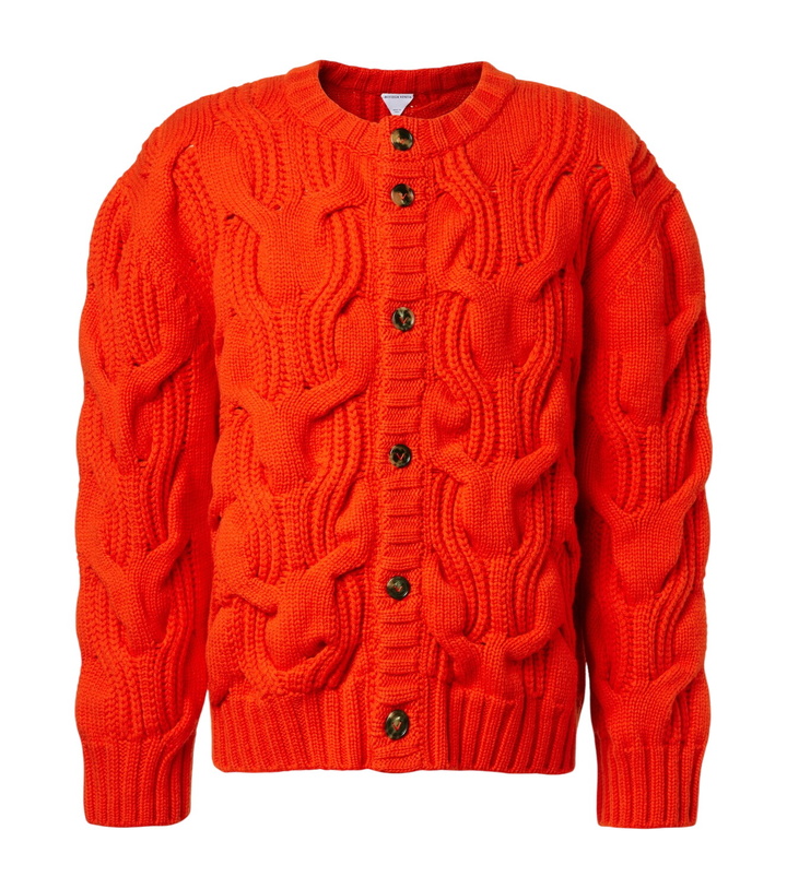 Photo: Bottega Veneta Cable-knit wool cardigan