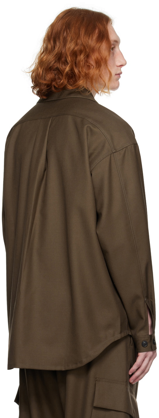 Lownn Brown Patch Pocket Shirt
