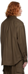 Lownn Brown Patch Pocket Shirt