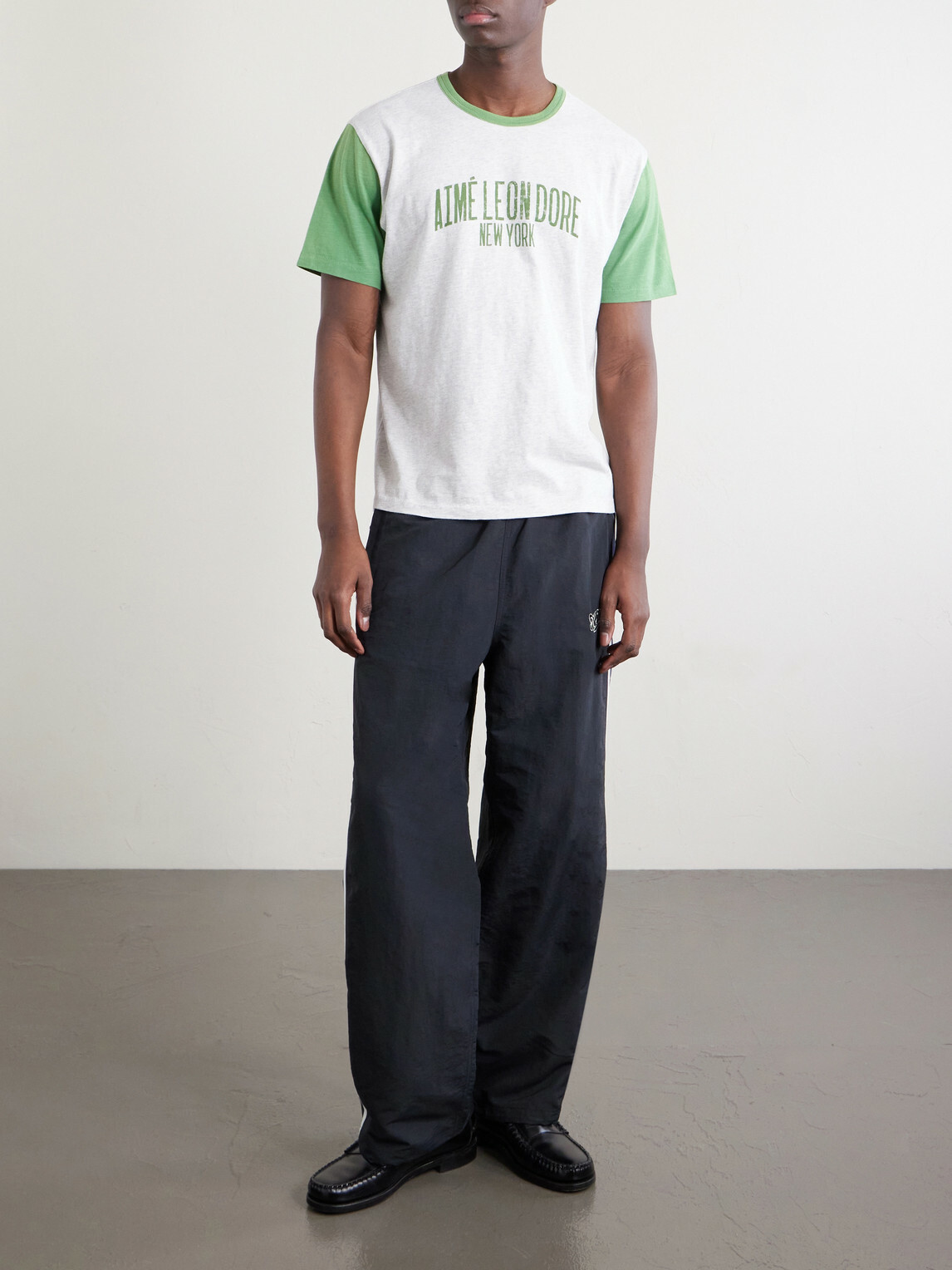Aimé Leon Dore - Logo-Print Cotton-Jersey T-Shirt - Gray