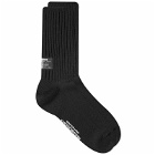 Neighborhood Men's Rib Sock in Black