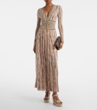 Missoni Caperdoni Small leather-trimmed sequined crossbody bag
