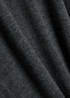 Les Deux Logo Embroidered Merino Wool Jumper Dark Grey