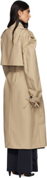 MARIE ADAM-LEENAERDT Beige Cover Trench Coat