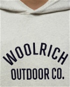 Woolrich Organic Cotton Script Hoodie Grey - Mens - Hoodies