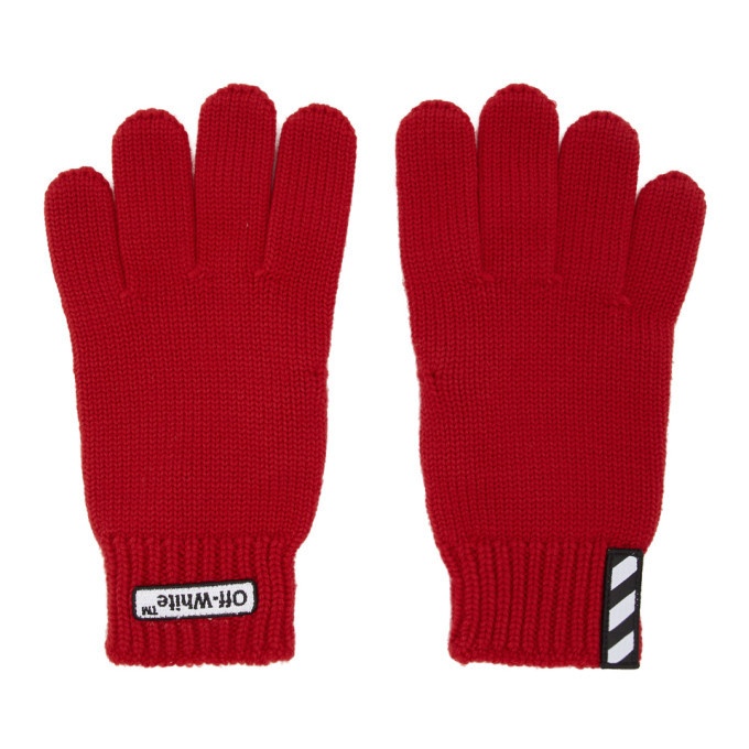 Photo: Off-White Red Patch Gloves