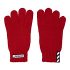 Off-White Red Patch Gloves