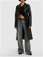 JW ANDERSON - Leather Midi Coat W/ Detachable Collar