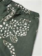 Desmond & Dempsey - Printed Cotton-Poplin Pyjama Shorts - Green