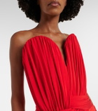 Stella McCartney Draped crêpe jersey bustier dress