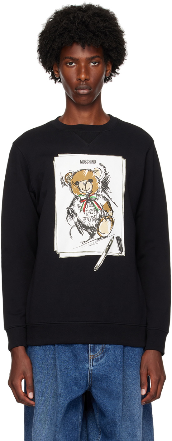 Moschino Black Teddy Bear Sweatshirt