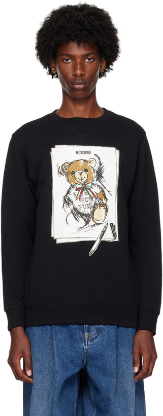 Photo: Moschino Black Teddy Bear Sweatshirt