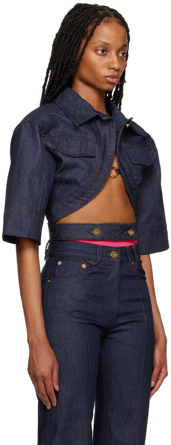 Jacquemus The Lavoir De-Nîmes Denim Top in Dark Navy