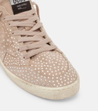 Golden Goose Ball Star embellished suede sneakers