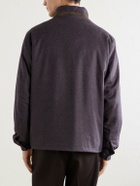 Herno - Silk and Cashmere-Blend Twill Bomber Jacket - Gray