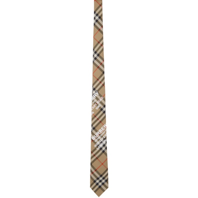 Photo: Burberry Beige Vintage Check Manston Tie