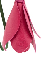 Chloe Tulip Leather bag Charm - Pink - One Size