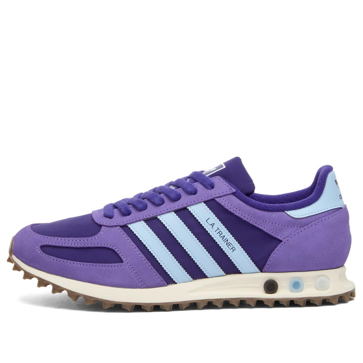 Adidas Men's La Trainer Og Sneaker in Collegiate Purple/Glow Blue/Purple Rush