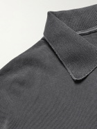 AGOLDE - Curren Cotton-Jersey Polo Shirt - Gray