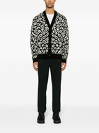 J.Lindeberg Black Frederic Leopard-Pattern Cardigan