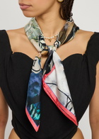 Vivienne Westwood Free World Printed Silk Scarf - Beige - One Size