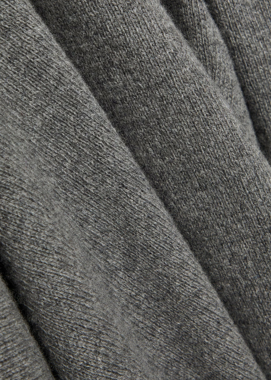 Armarium Alida Scarf-effect Wool and Cashmere-blend Jumper Grey