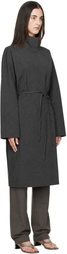 St. Agni Gray Technical Cotton Cocoon Coat